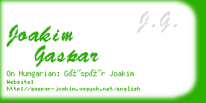 joakim gaspar business card